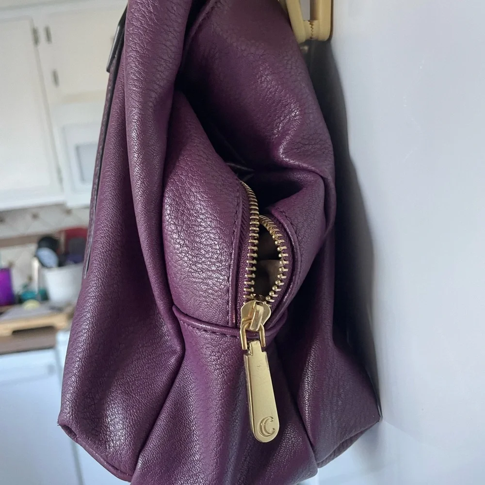 Charming Charlie handbag purse Plum Satchel Bag